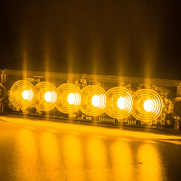 Luce Emergenza Auto 12V LED - Lampeggiante Per Cruscotto, 8 LED Gialli, 3 Modalit&agrave;