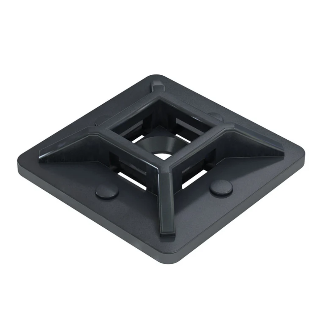 Cable Tie Adhesive Base - Accepts 4.8mm Cable Tie - Pack of 100