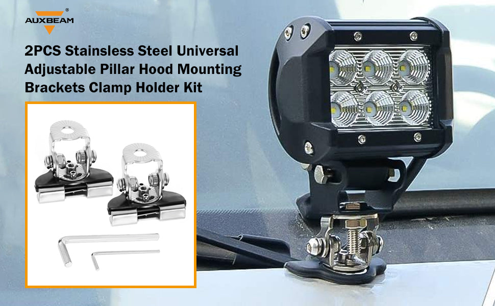 Ditch Light Bonnet Mounting Brackets