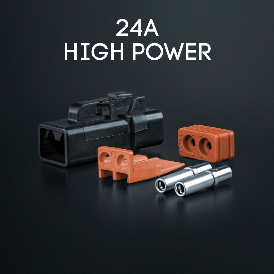 Pack of 5 Strands Pro DEUTSCH DT Plugs / 2 Way (High Power Version 24A)
