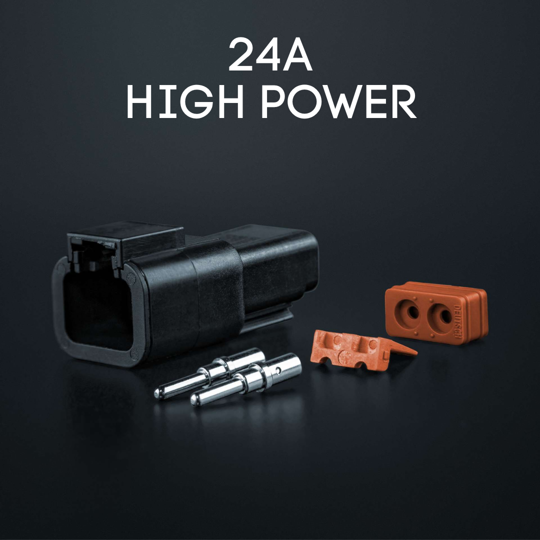 Pack of 5 Strands Pro DEUTSCH DT Connectors / 2 Way (High Power Version 24A)