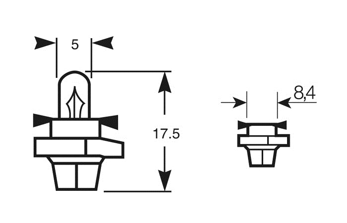 24v 1.2w Tacho Grey Bulb