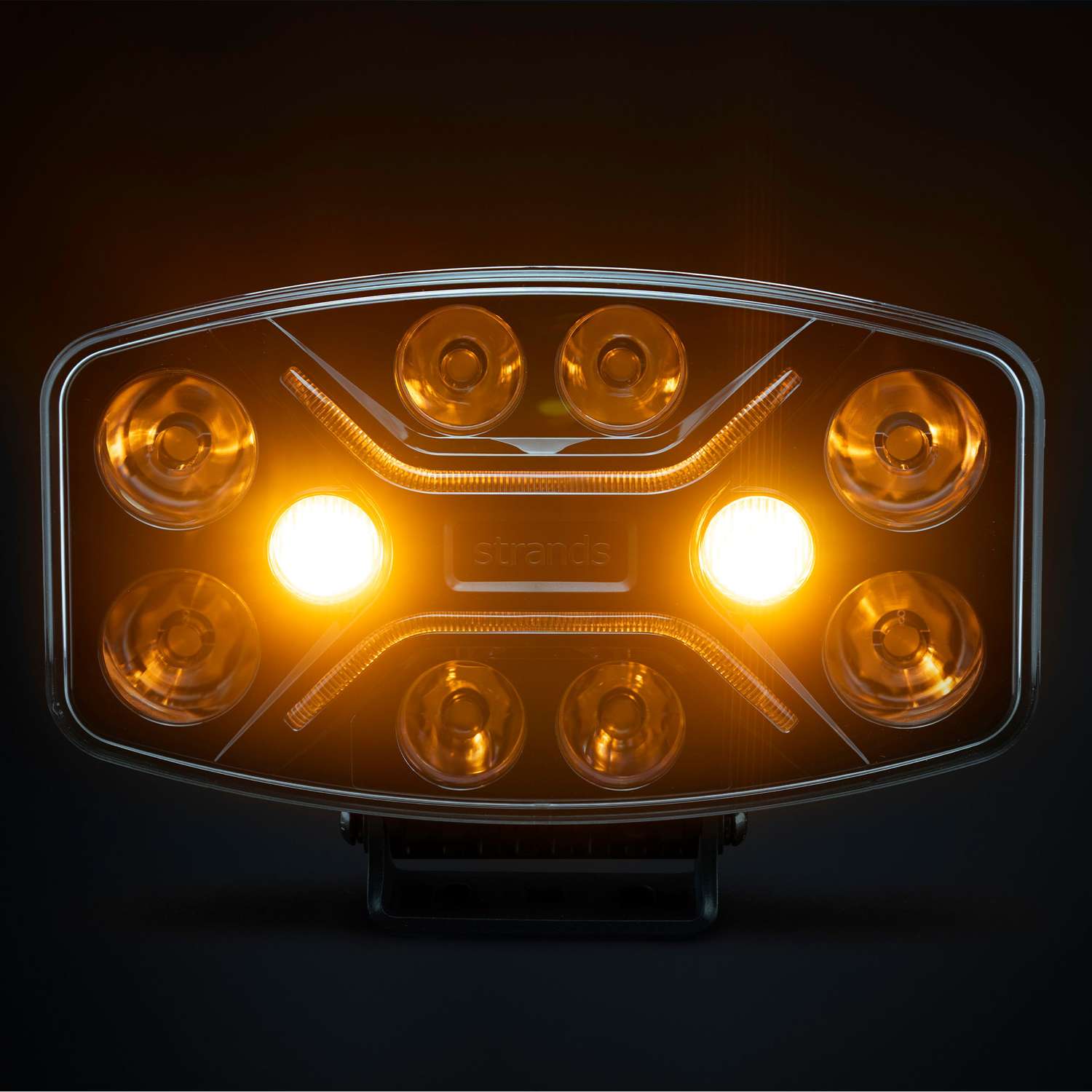 Strands Dark Knight Insane rijlamp met waarschuwingsknipperlicht