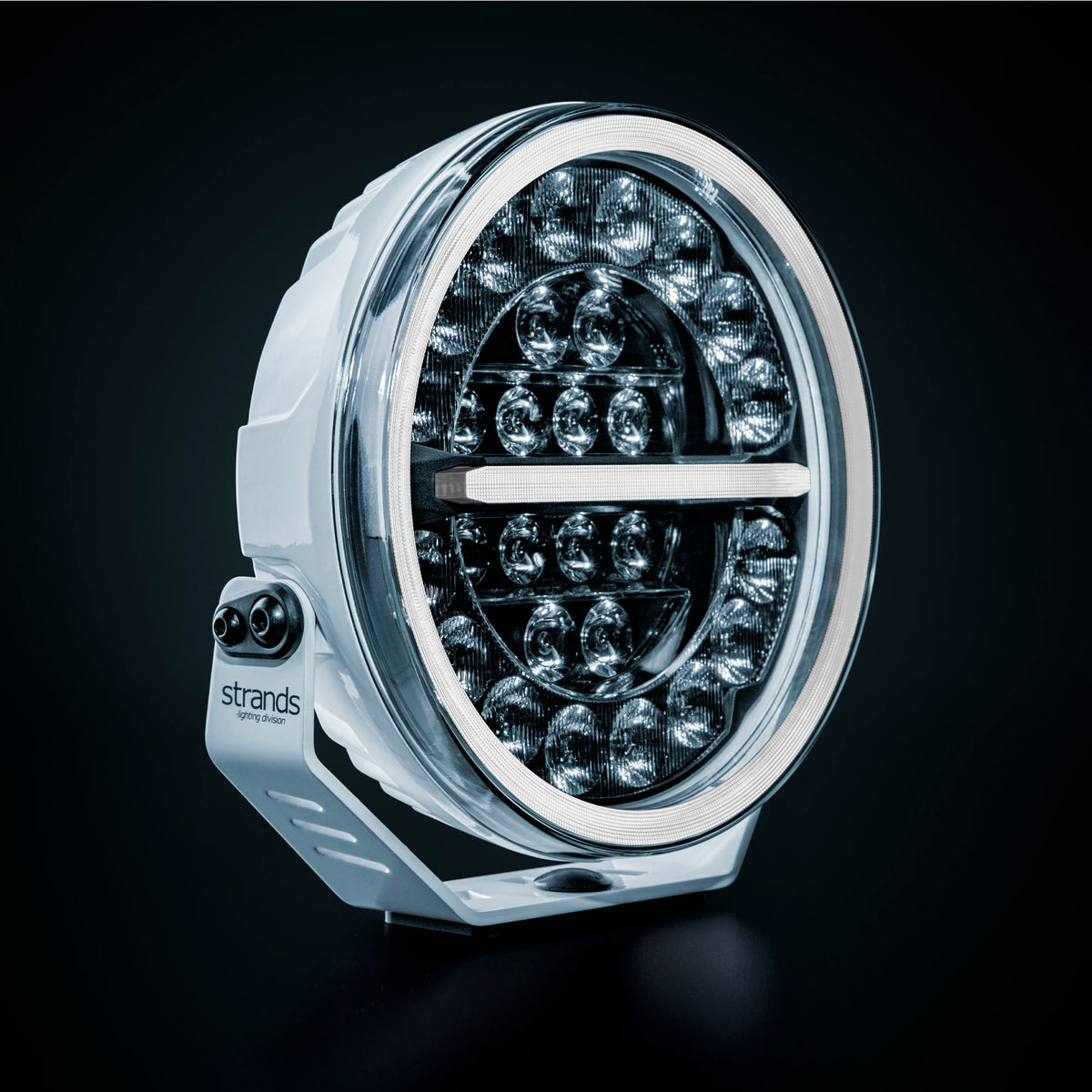 Faro anteriore Strands Firefly PRO con strobo / 9" bianco