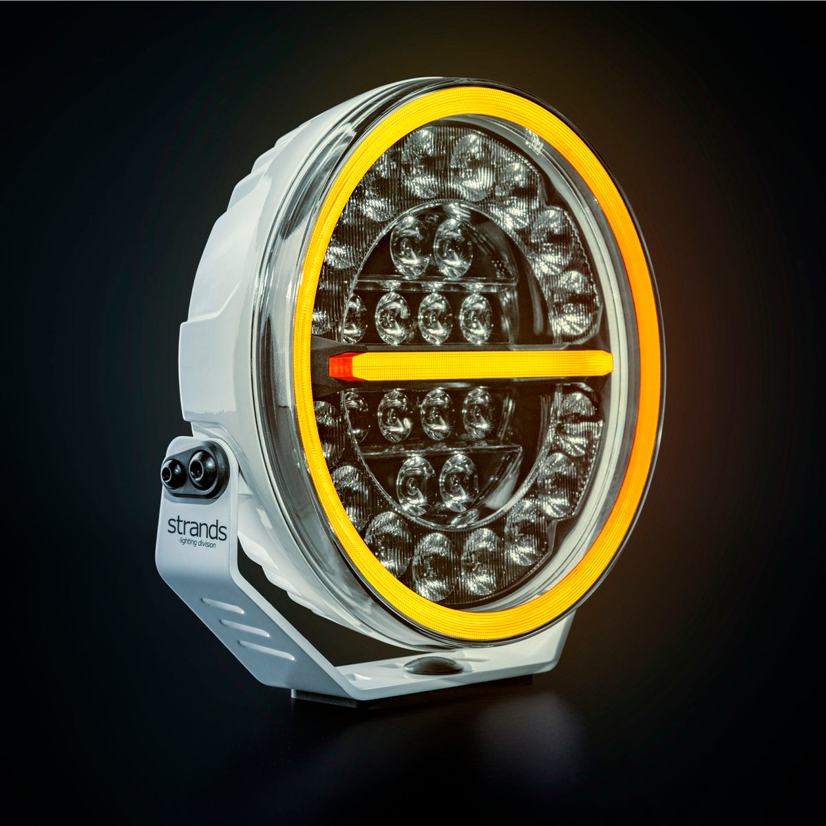 Faro anteriore Strands Firefly PRO con strobo / 9" bianco