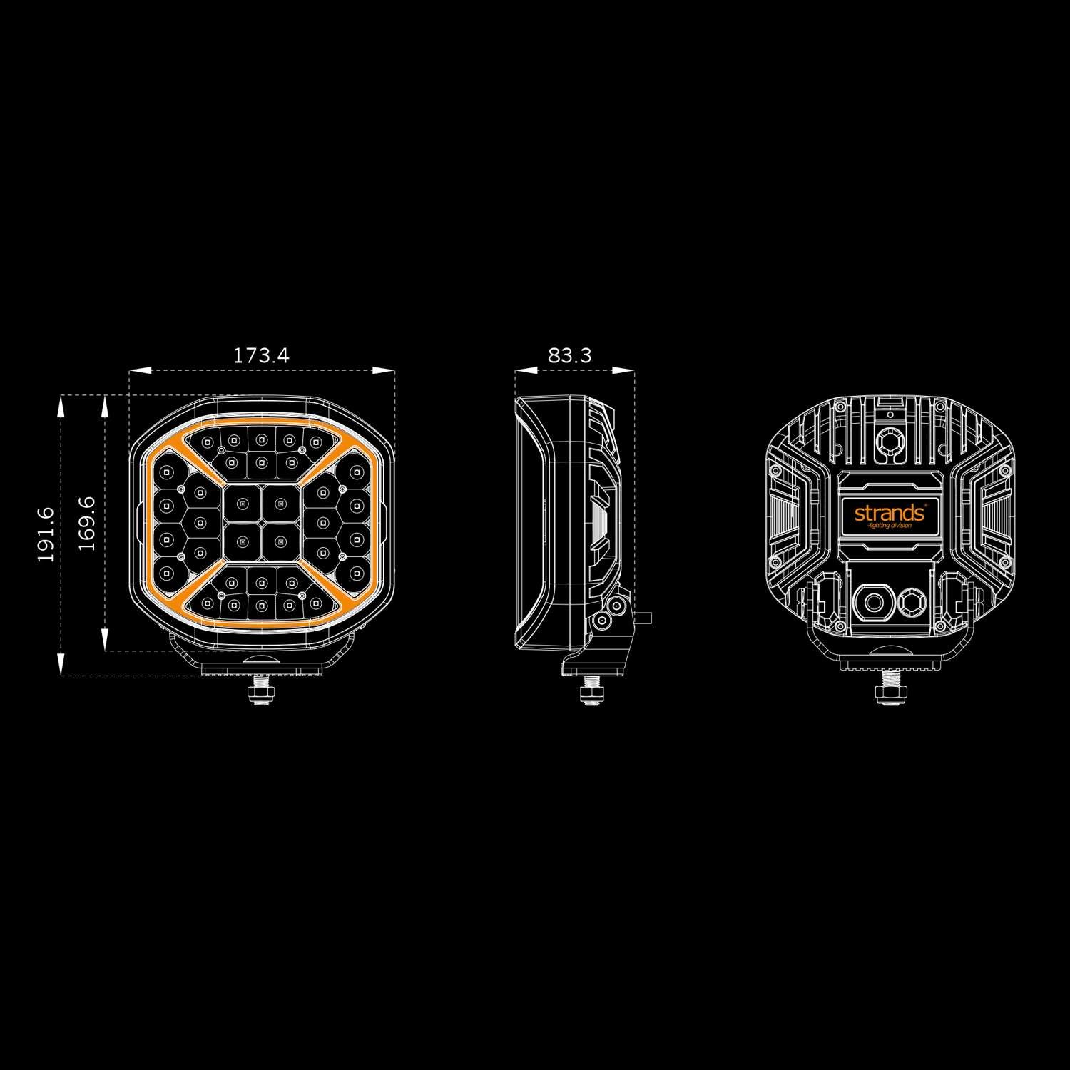 Strands Siberia X Driving Light 7"