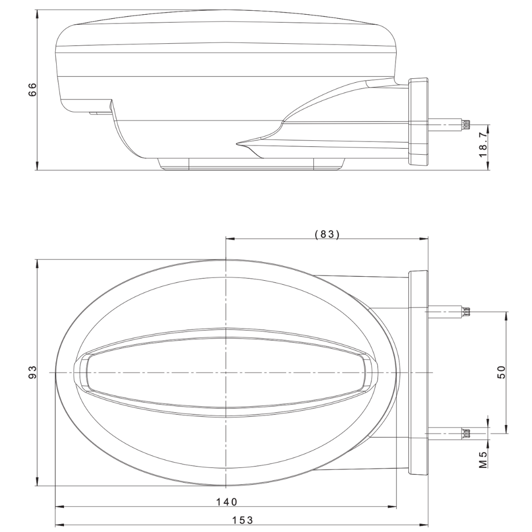 LED Oval Round Trailer Lamp / Fristom FT-355