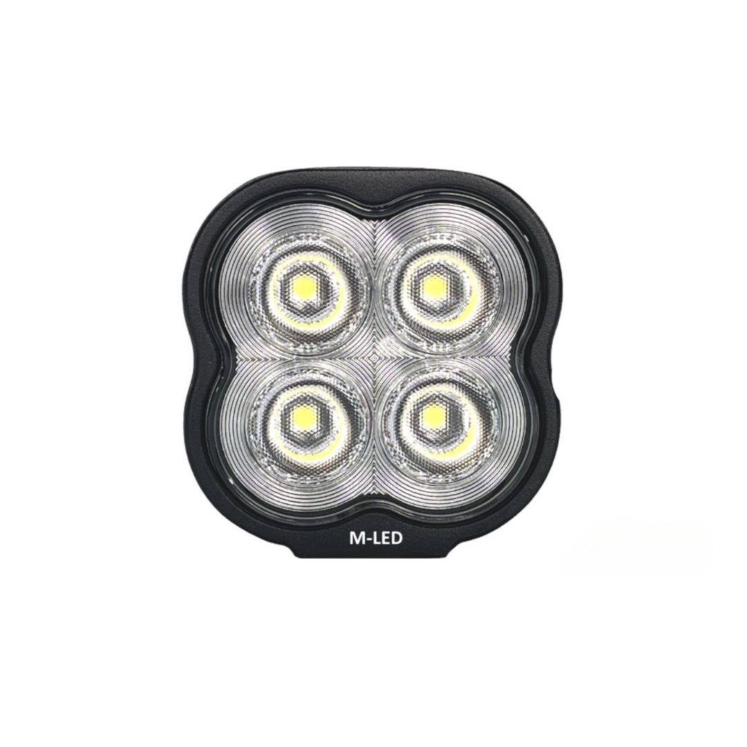 Fyrkantig UTV LED-arbetslampa med rostfritt fäste / 9xLED / 45W