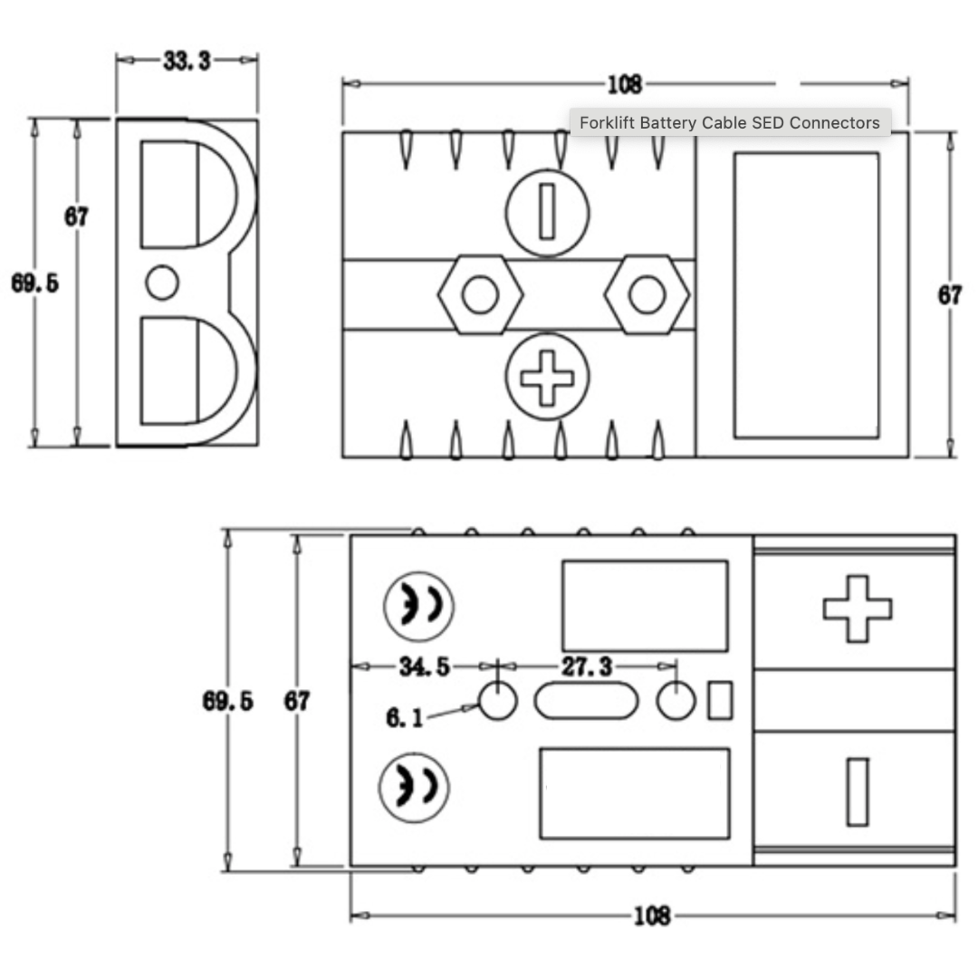 350A Anderson Style Connector
