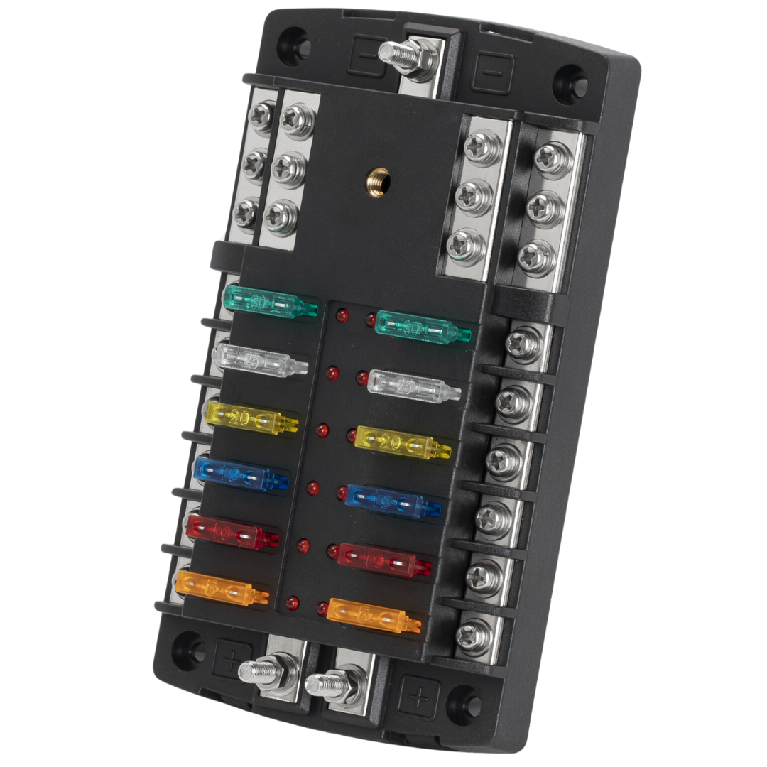 Fuzebox Lounge ALM Electrical Solutions Fuse Box 12 Way Blade Fuse Box + Negative Bus ...