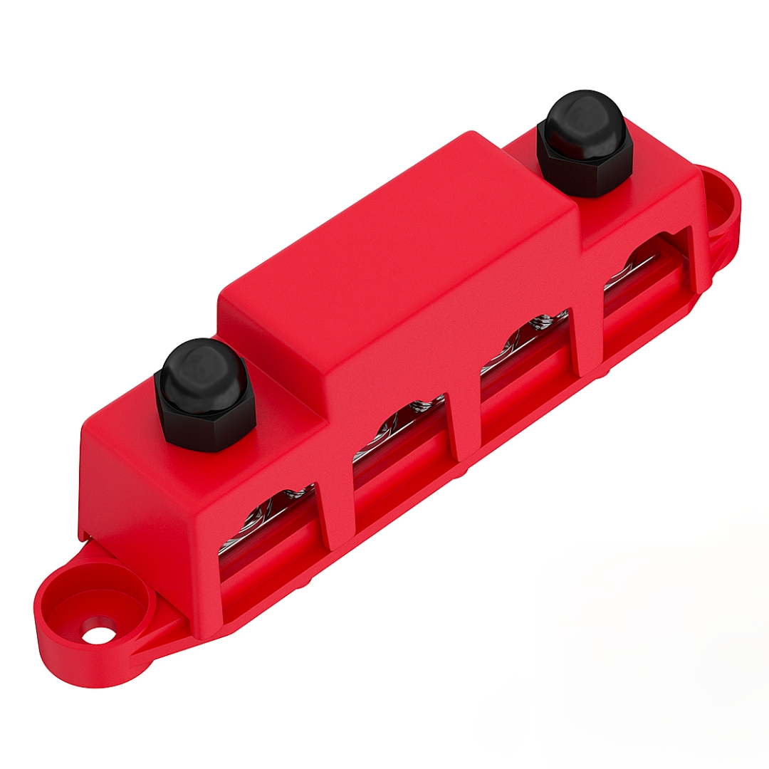 Victron DC Busbar 250A 4P met afdekkap | Wat is een busbar Victron DC Busbar 250A 4P met afdekkap | Wat is een busbar