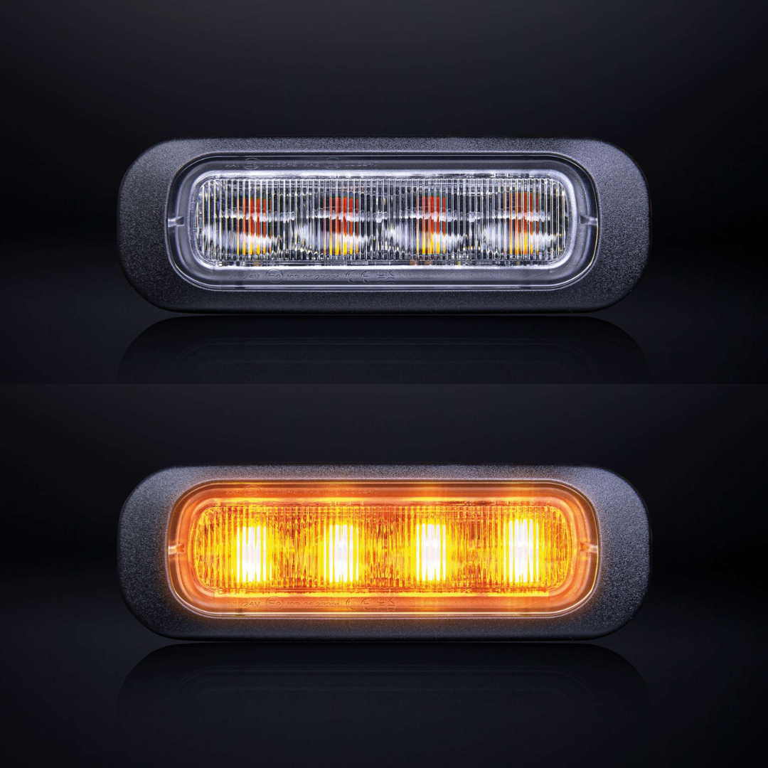 Strands Dark Knight Amber Strobe Light with Clear Lens UK + Ireland