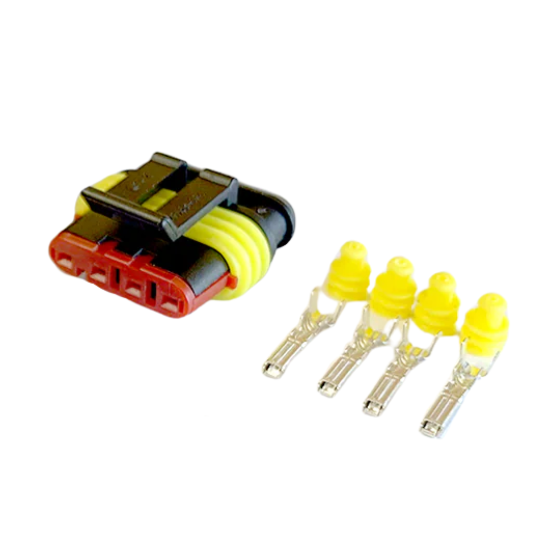 4-poliger Steckverbindersatz der Serie AMP Superseal 1.5 von TE Connectivity