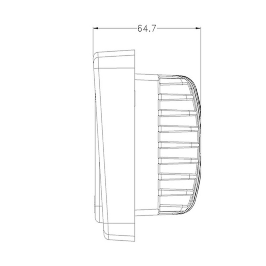 Rectangular Tractor Cab Light with High & Low Beam / 40W