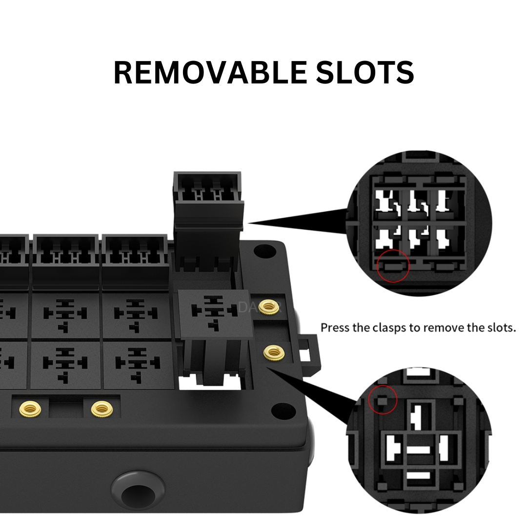 Fuse & Relay Box fits 15 Fuses & 10 Relays UK + Ireland