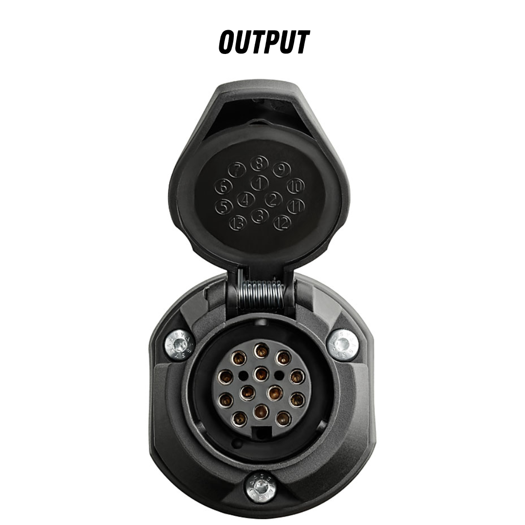 Riduttore di tensione da 24 V a 12 V (converte una presa da 24 V a 7 pin di tipo N in una presa a 13 pin) - spo-cs-disabled - spo-default - spo-disab