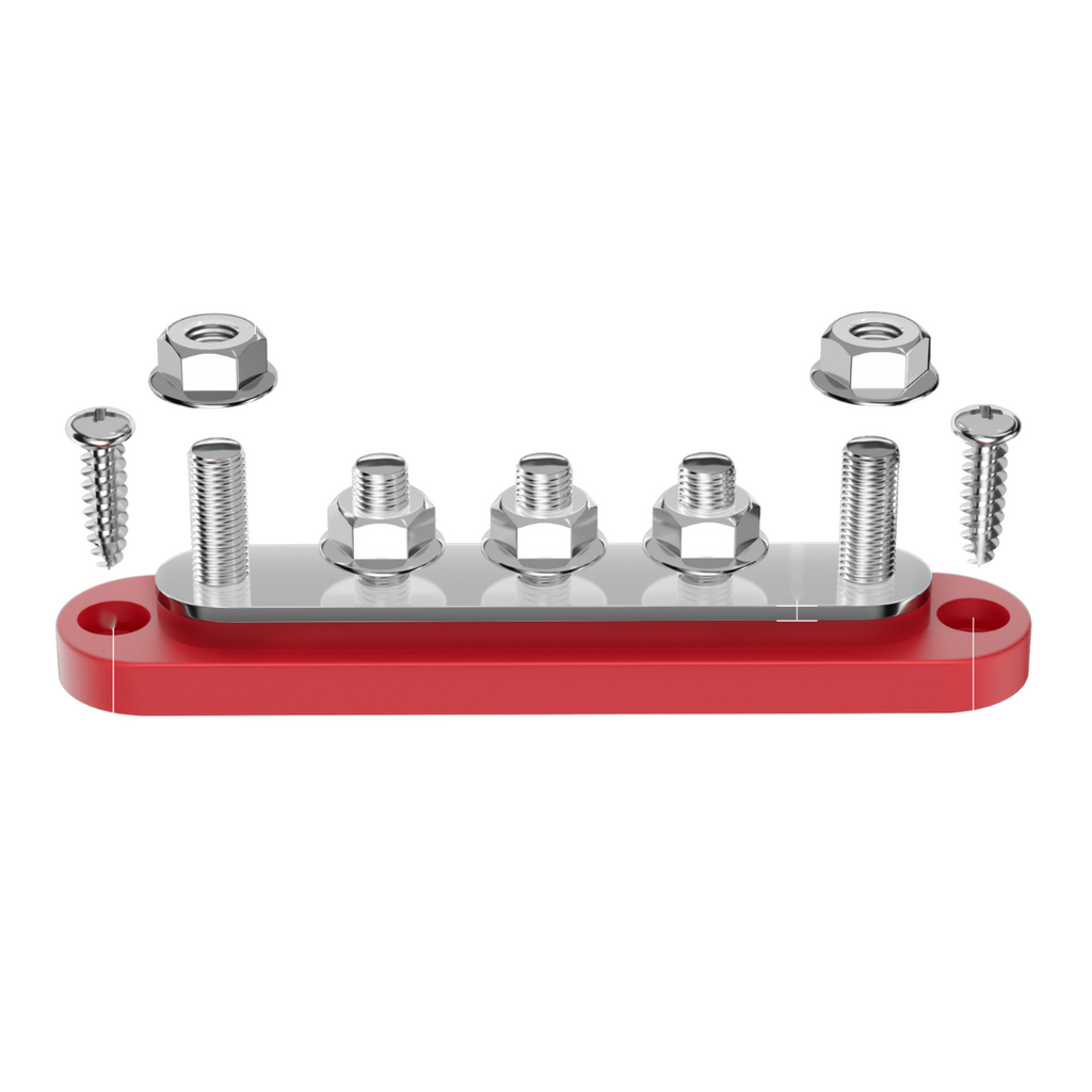 Common Busbar 150A Busbar with 5 Stud M8 Terminals & Cover