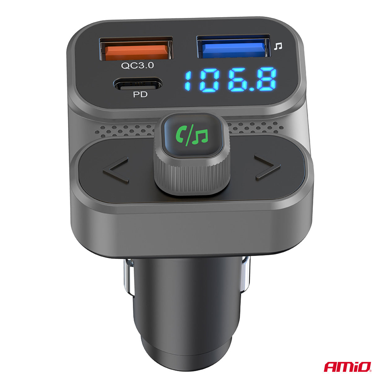 Bluetooth FM Transmitter with Handsfree & Charging Ports
