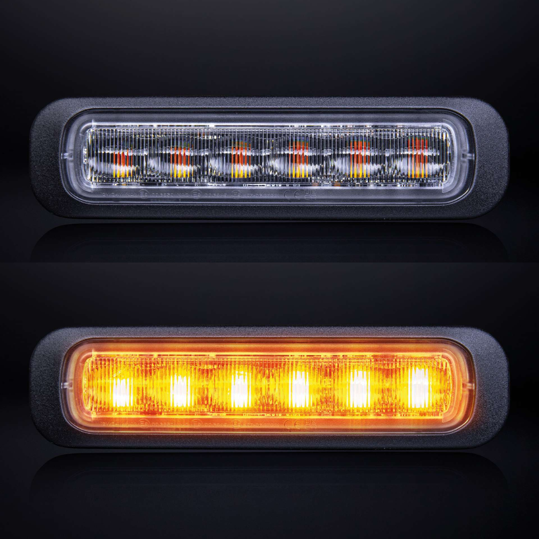 Strands Dark Knight Amber Strobe Light with Clear Lens UK + Ireland