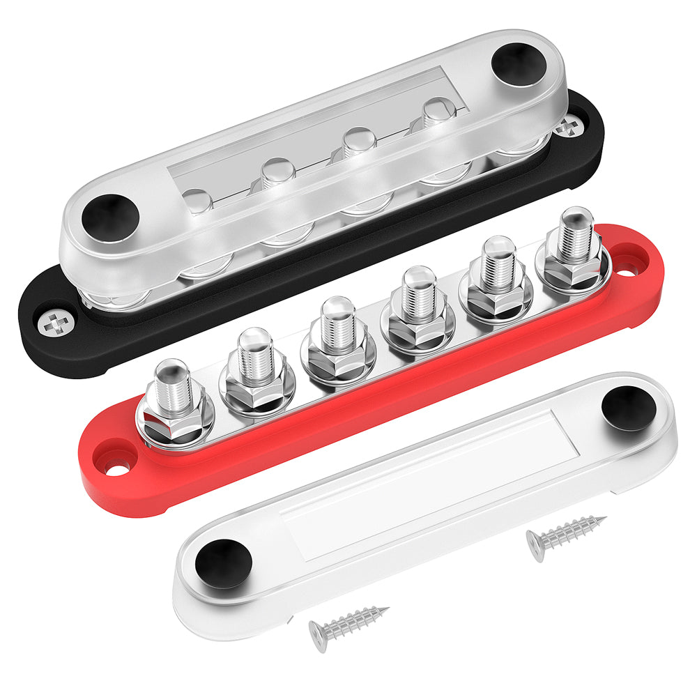 Barra colectora de 150 A con 6 terminales de perno (M8) y cubierta - spo-cs-disabled - spo-default - spo-disabled - spo-notify-me-disabled