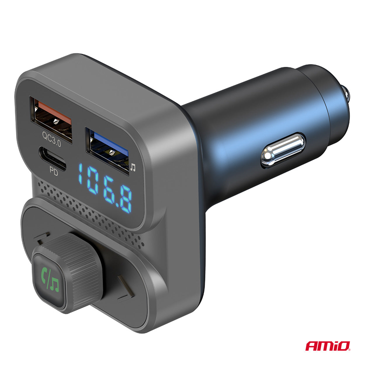 Bluetooth FM Transmitter with Handsfree & Charging Ports