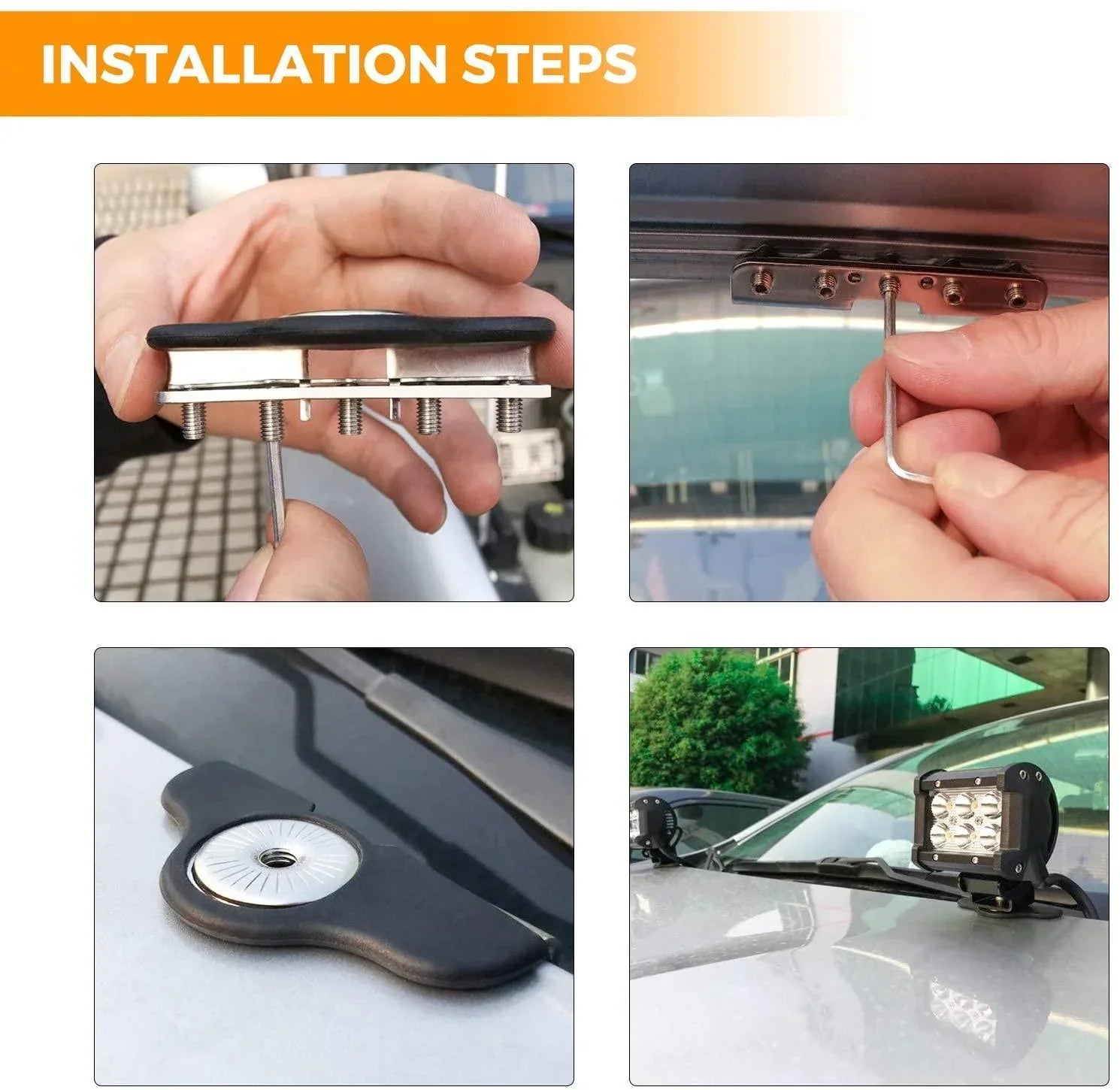 Ditch Light Bonnet Mounting Brackets