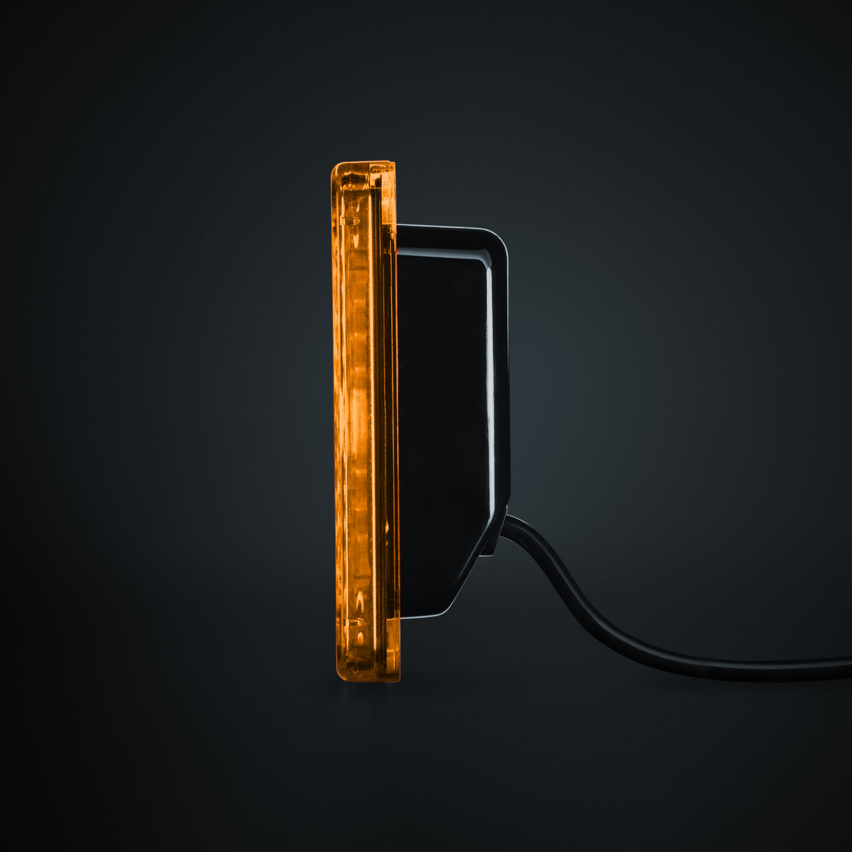 Strands IZE LED Rectangular Amber Indicator Light with Amber Lens