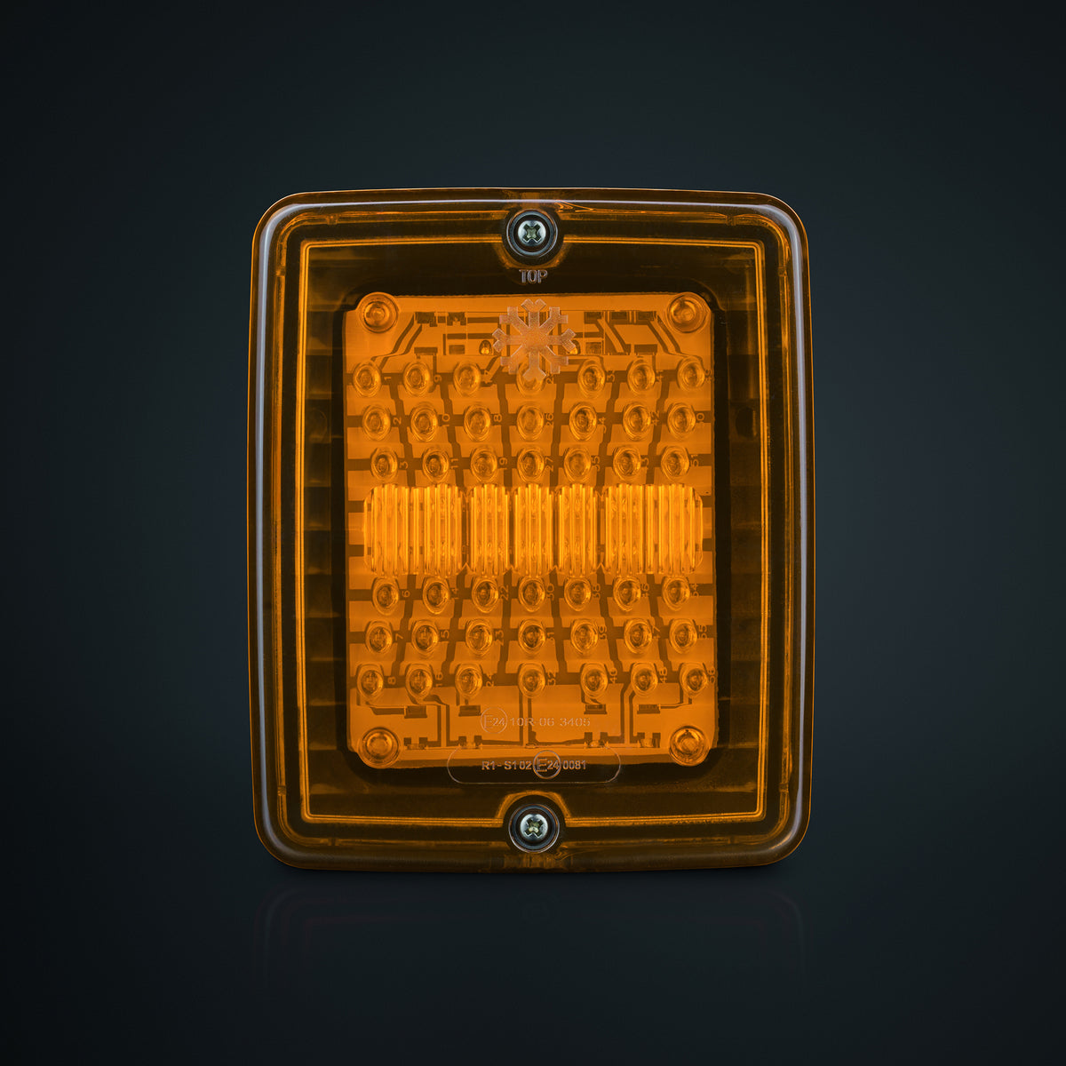 Strands IZE LED Rectangular Amber Indicator Light with Amber Lens