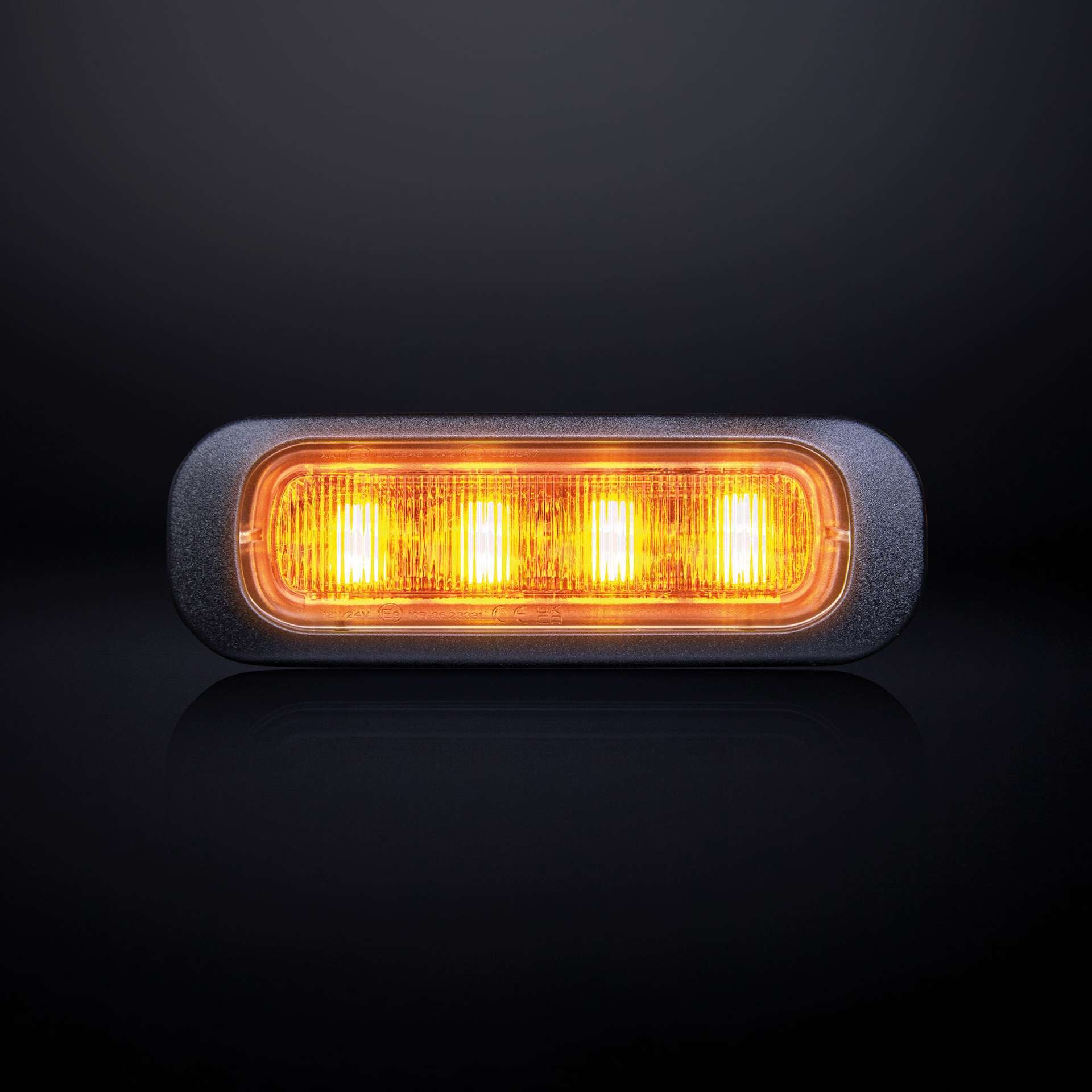 Strands Dark Knight Amber Strobe Light with Dark Lens UK + Ireland