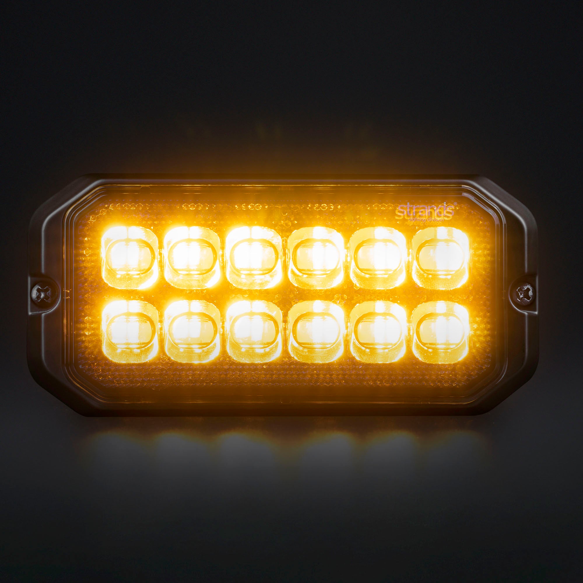 Strands Dark Knight Duo Strobe Warning 12 LED Light / Amber & White