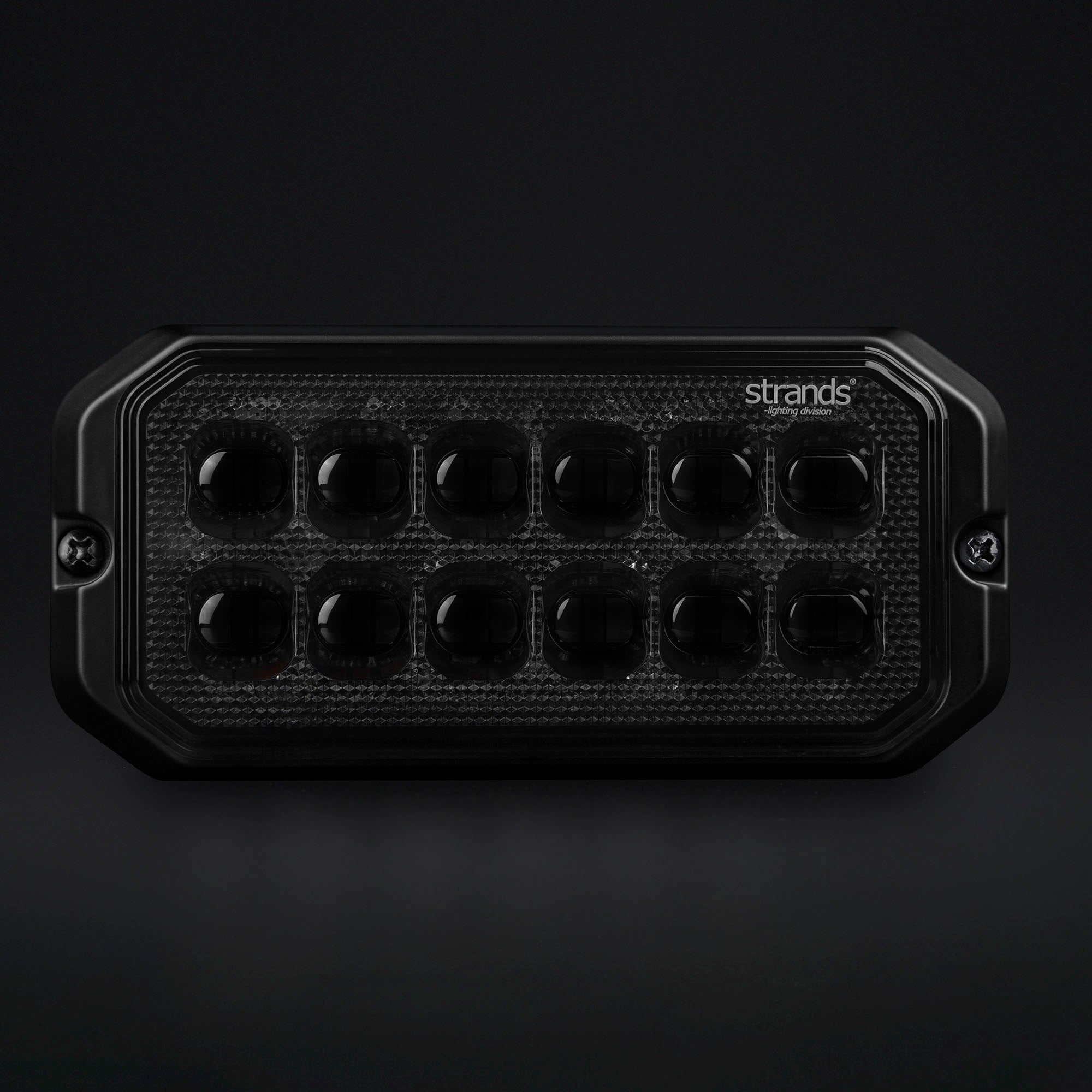Strands Dark Knight Duo Stroboskop-Warnleuchte mit 12 LEDs / Gelb & Weiß