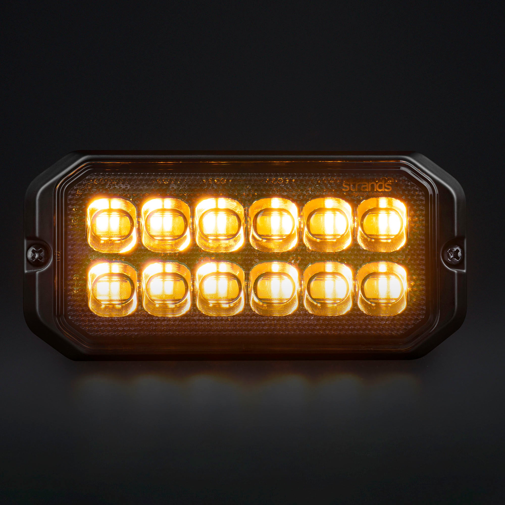 Strands Dark Knight Duo Stroboskop-Warnleuchte mit 12 LEDs / Gelb & Weiß