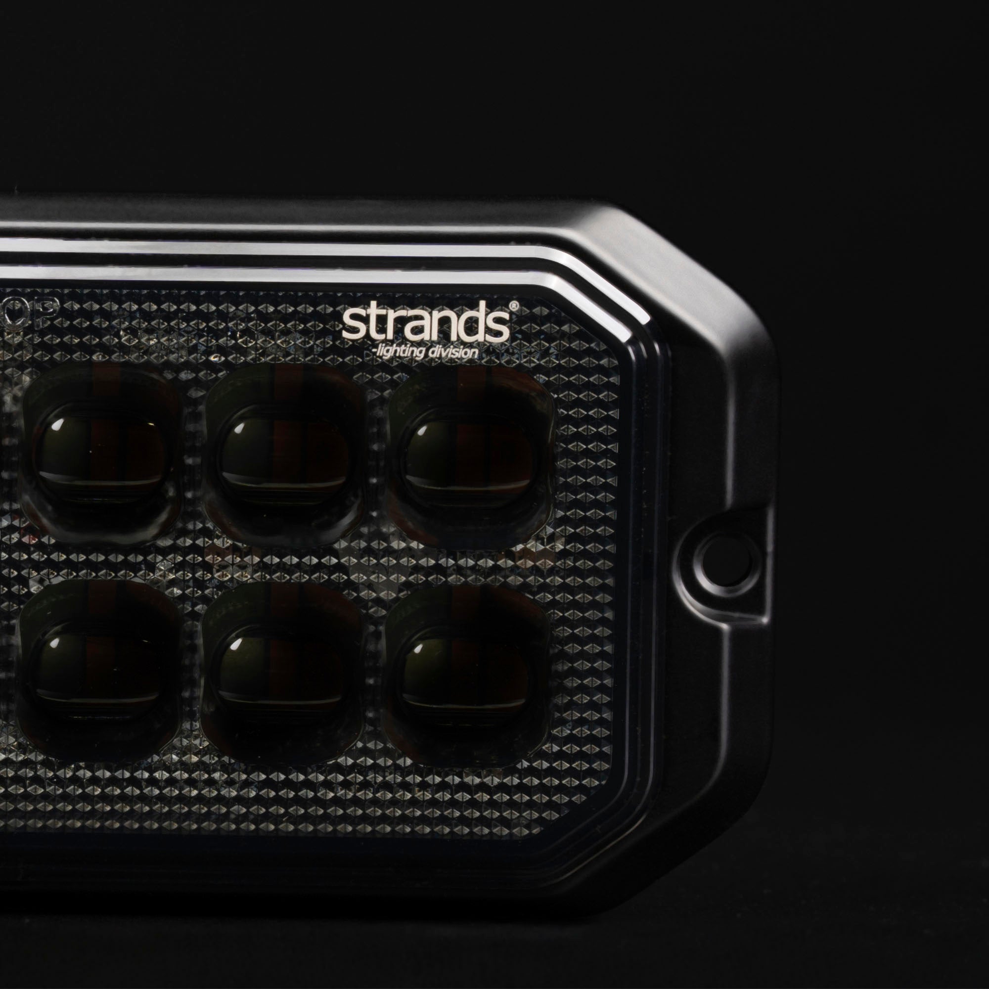 Strands Dark Knight Duo Stroboskop-Warnleuchte mit 12 LEDs / Gelb & Weiß