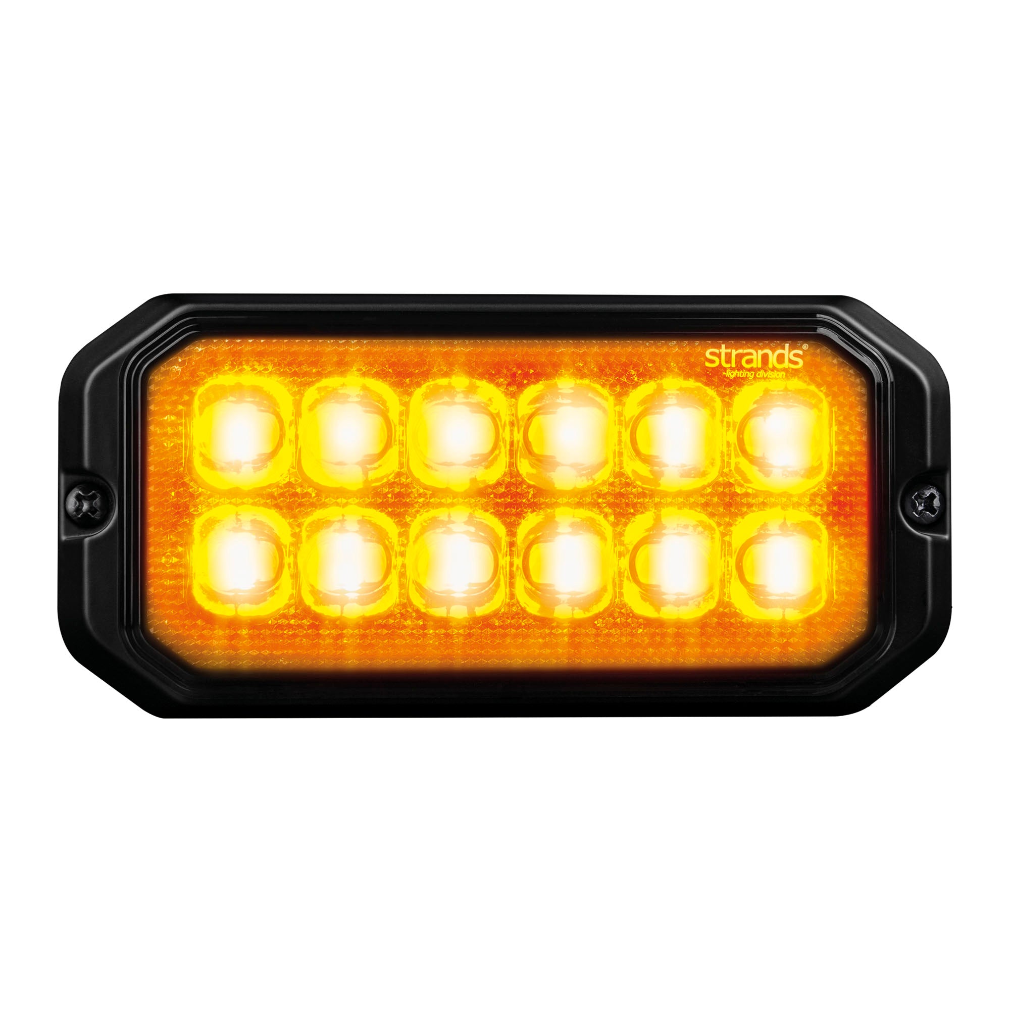 Strands Dark Knight Duo Stroboskop-Warnleuchte mit 12 LEDs / Gelb & Weiß