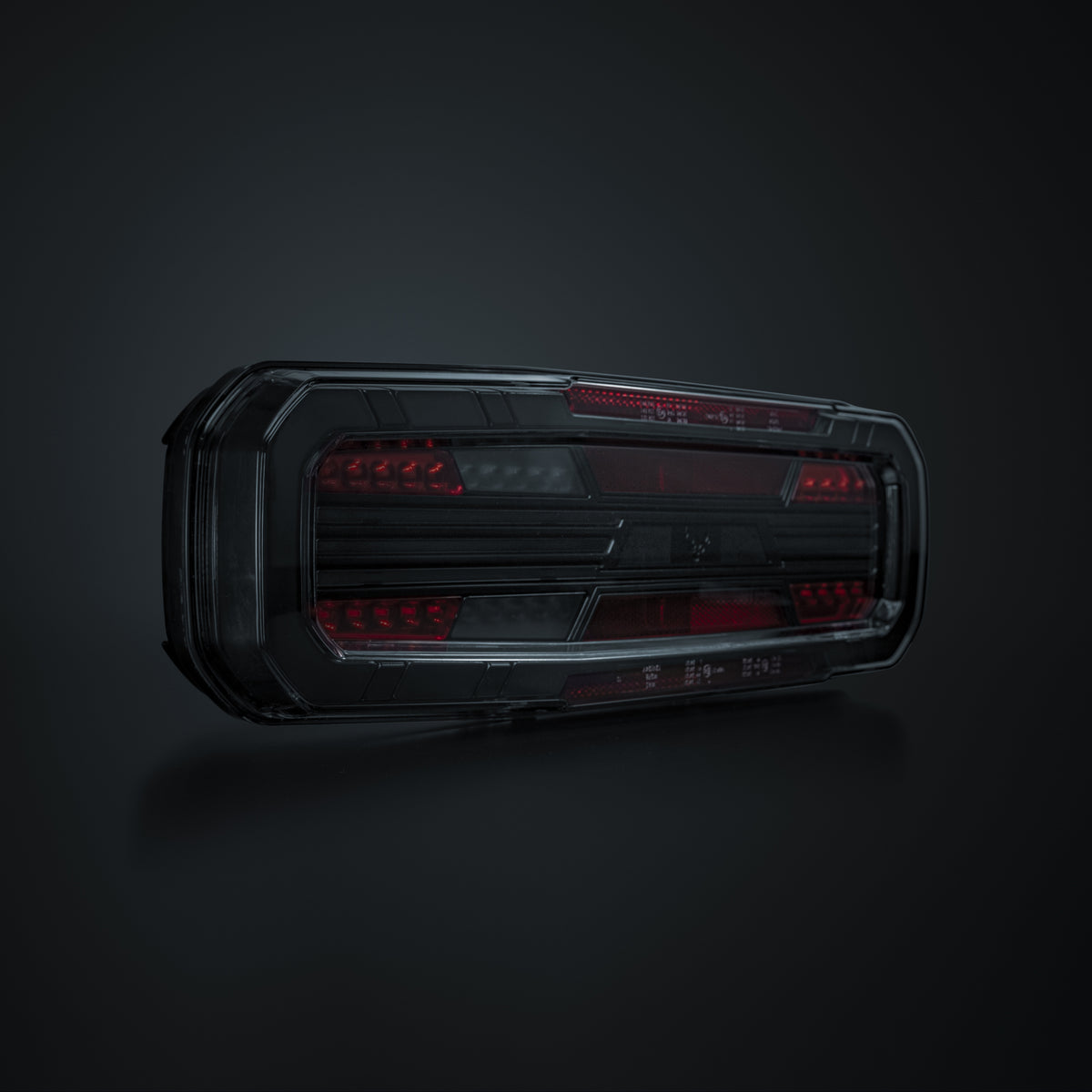 Strands Large 400mm Rear Dark Style Tail Light / 5 Functions