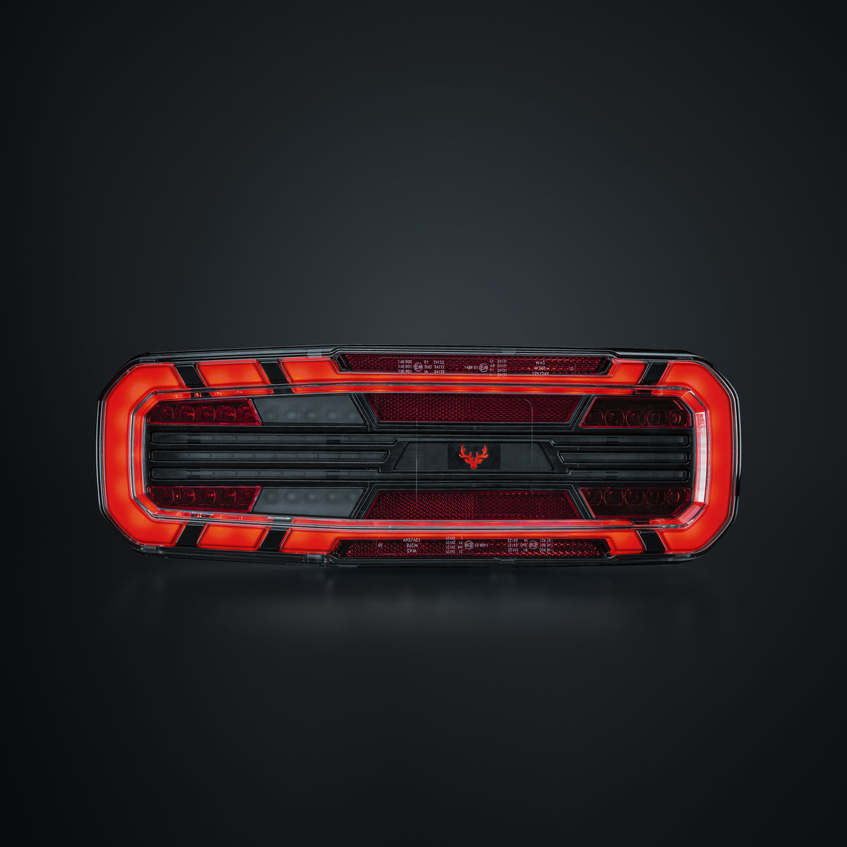Strands Large 400mm Rear Dark Style Tail Light / 5 Functions