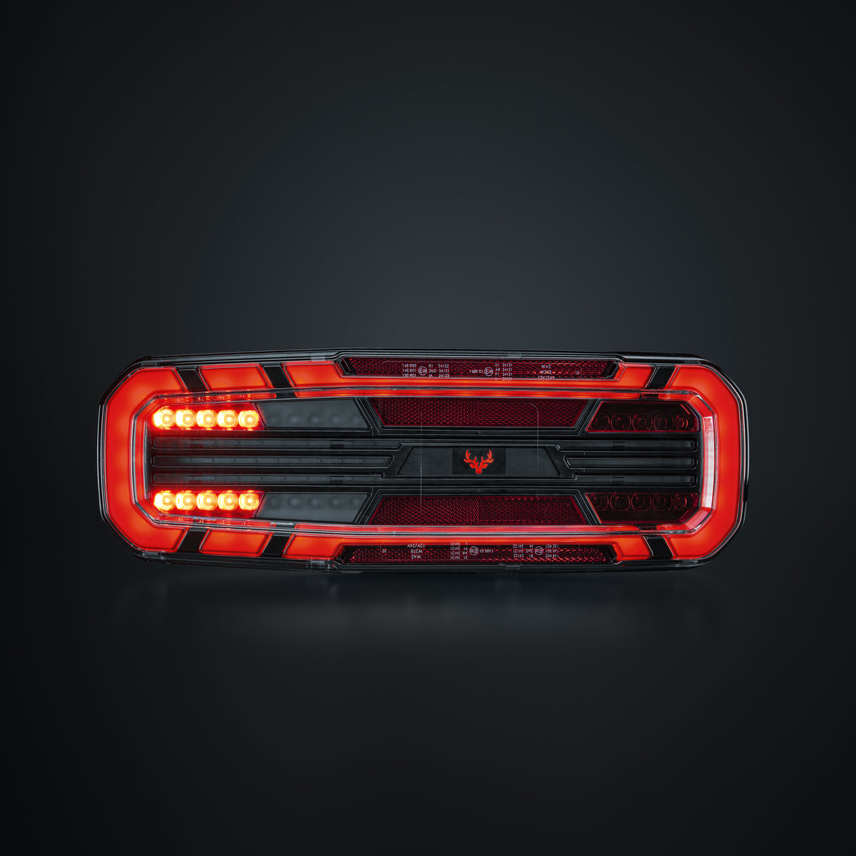Strands Large 400mm Rear Dark Style Tail Light / 5 Functions