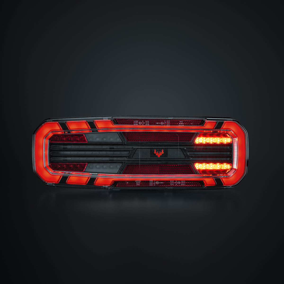 Strands Large 400mm Rear Dark Style Tail Light / 5 Functions