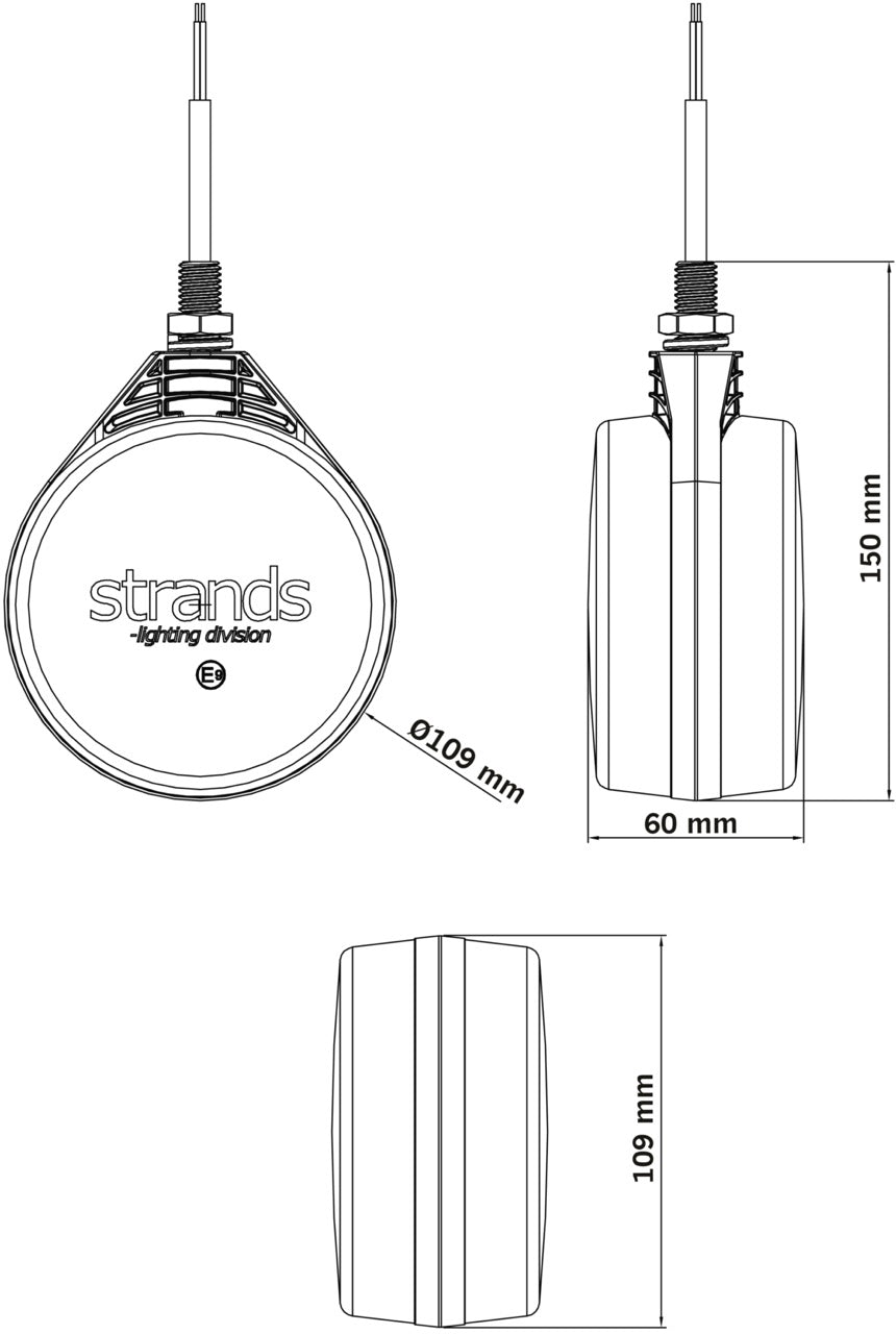 Strands FOR9T Spanish Mirror Light / Amber LEDs