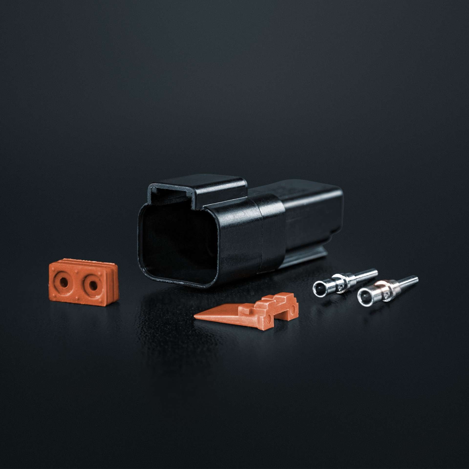 Pack of 5 Strands Pro DEUTSCH DT Connectors / 2 Way