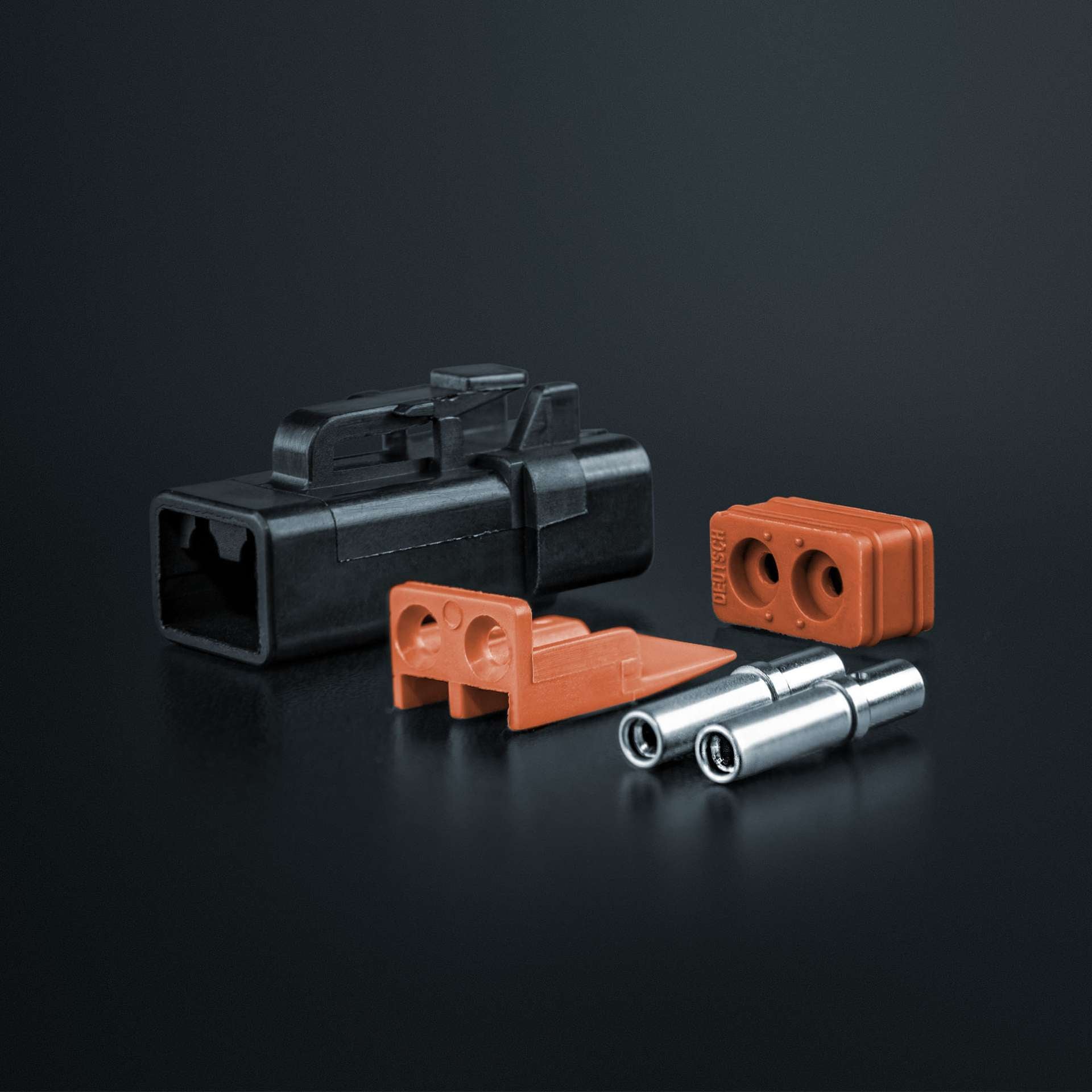 Pack of 5 Strands Pro DEUTSCH DT Plugs / 2 Way (High Power Version 24A)