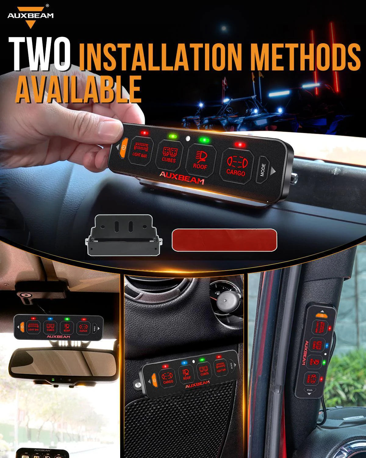 4 Way Auxbeam Control Panel / Slimline UK + Ireland