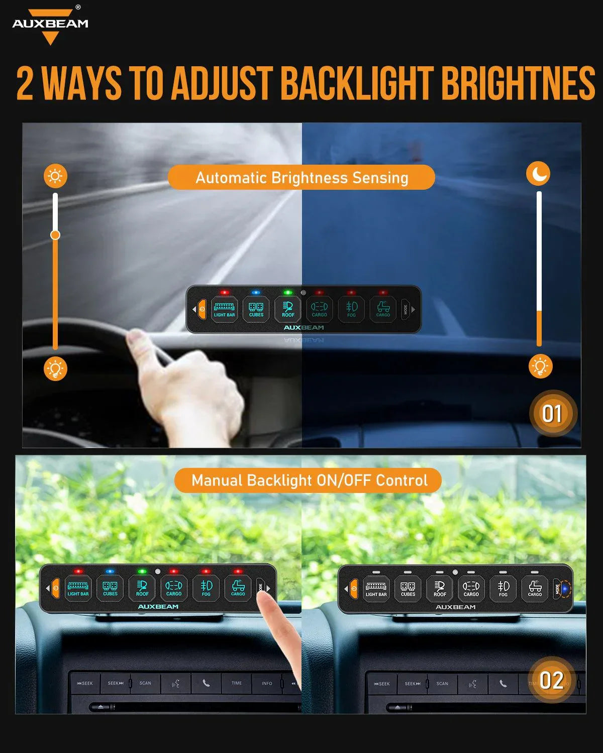 6 Way Auxbeam Control Panel / Slimline UK + Ireland
