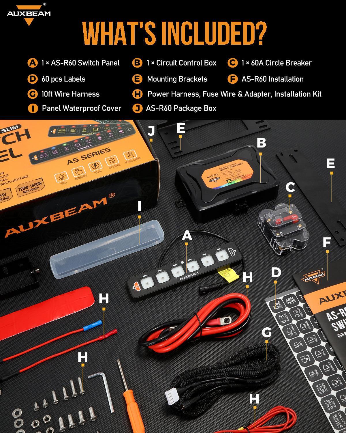 6 Way Auxbeam Control Panel / Slimline UK + Ireland