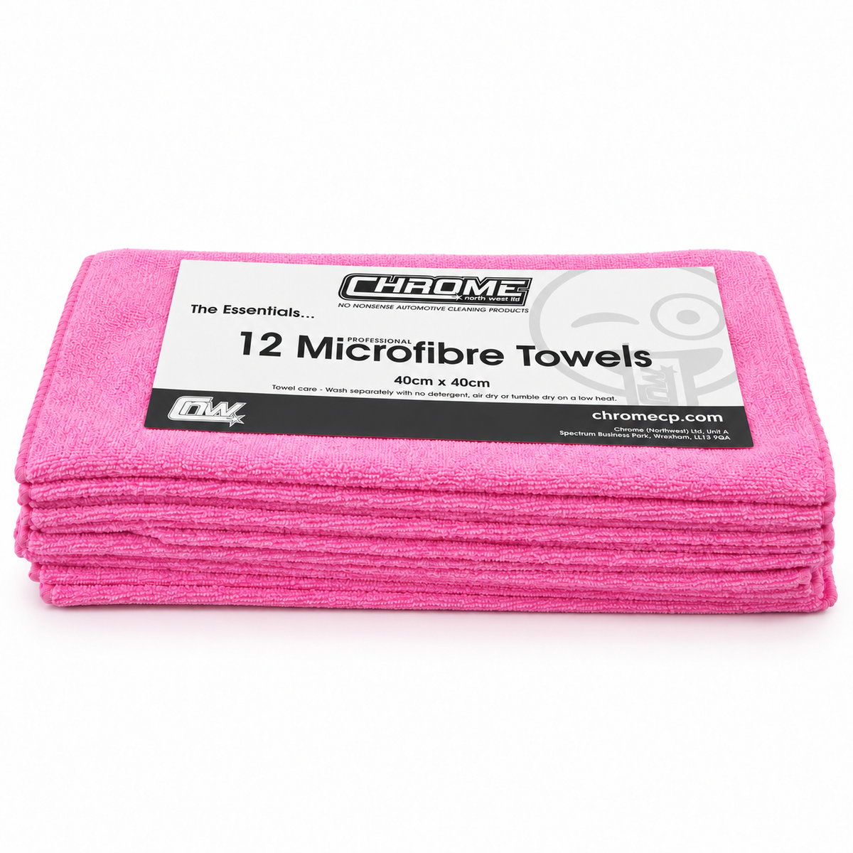 Chrome Microfibre Cloths / 12 Pack