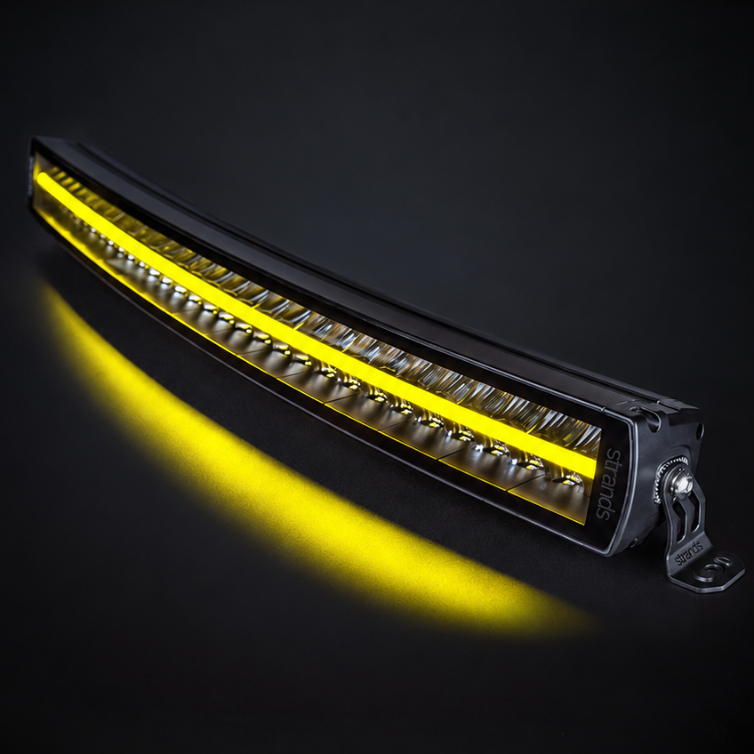 Strands Siberia XP Double Row Curved Light Bars with Yellow / White Position Light