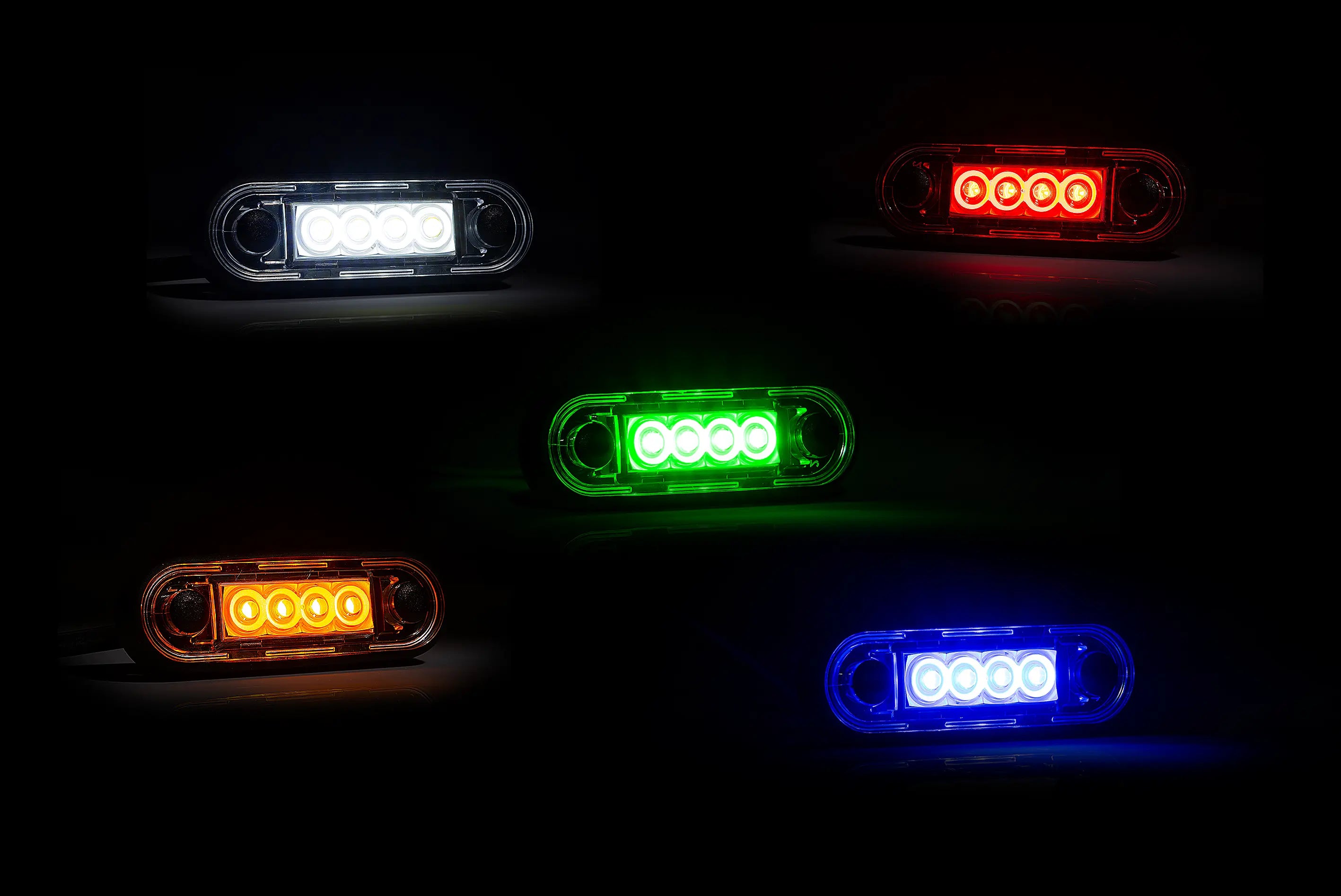 LED Marker Lights with Smoked Dark Lens UK + Ireland