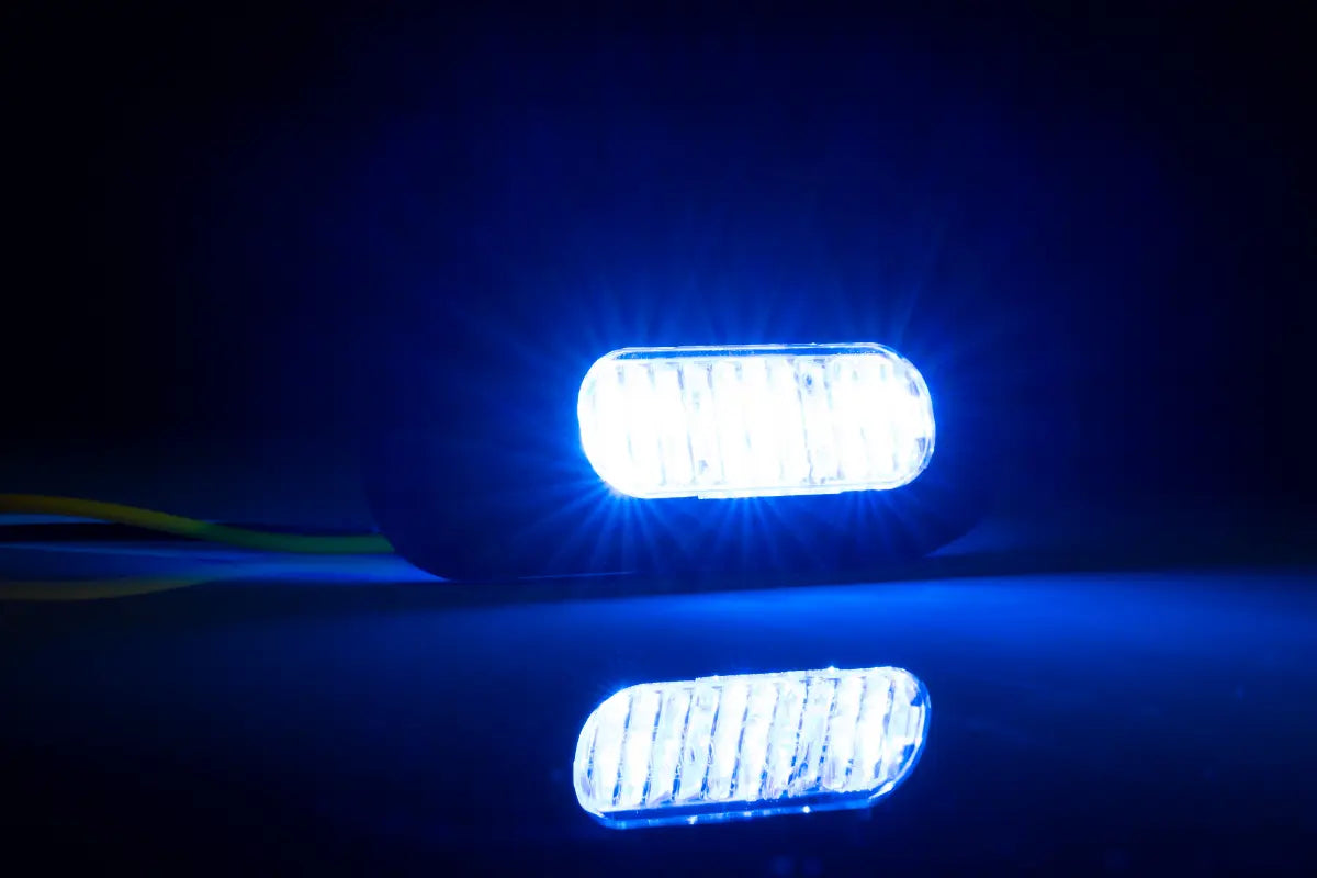 Fristom 3 x LED Hazard Warning Strobe Light / Blue