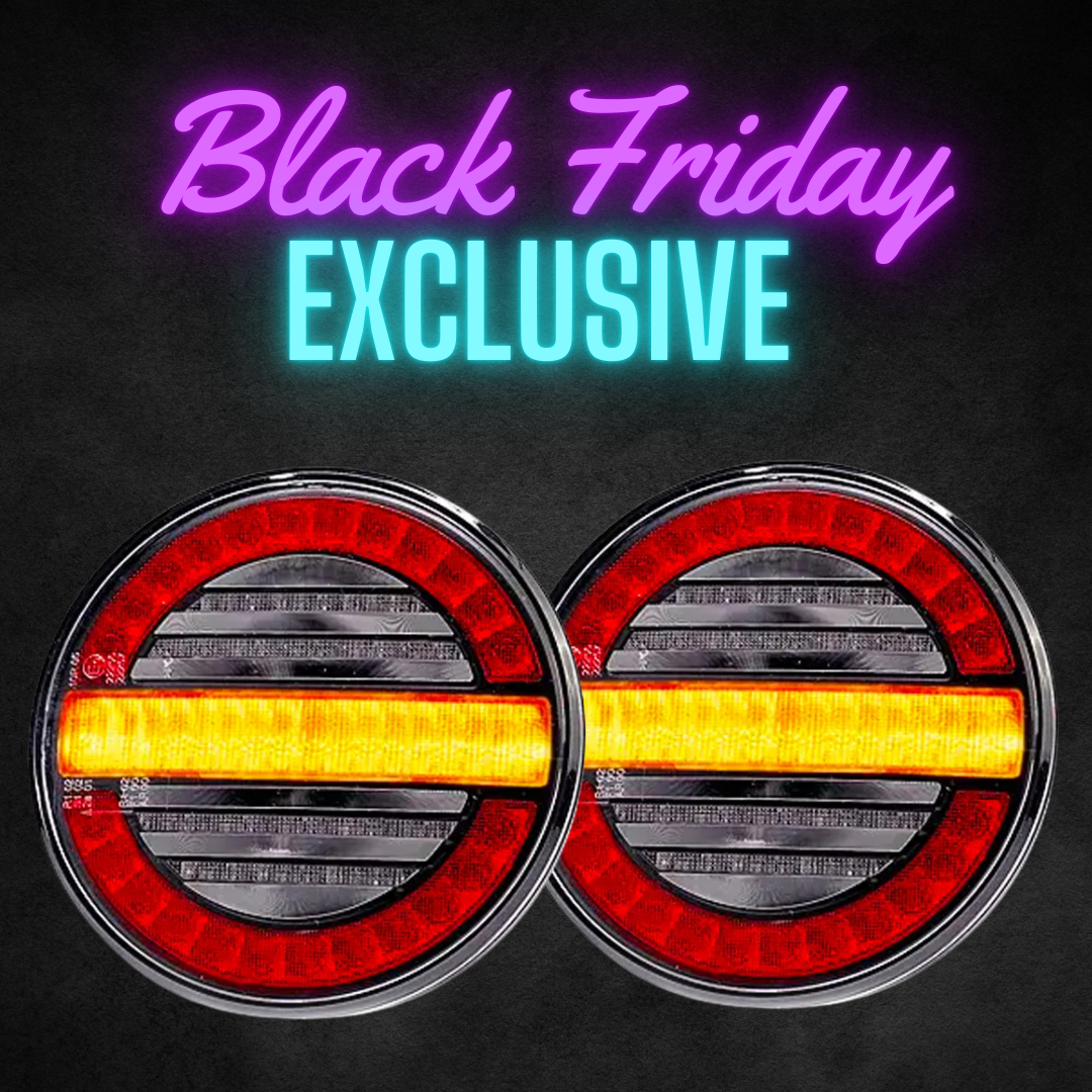 Black Friday / Fristom Hamburger Trailer Lights with Dynamic Indicator
