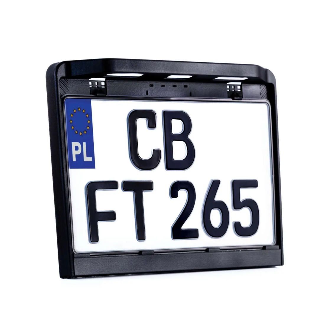 European Number Plate Holder with LED Lights / Square Type